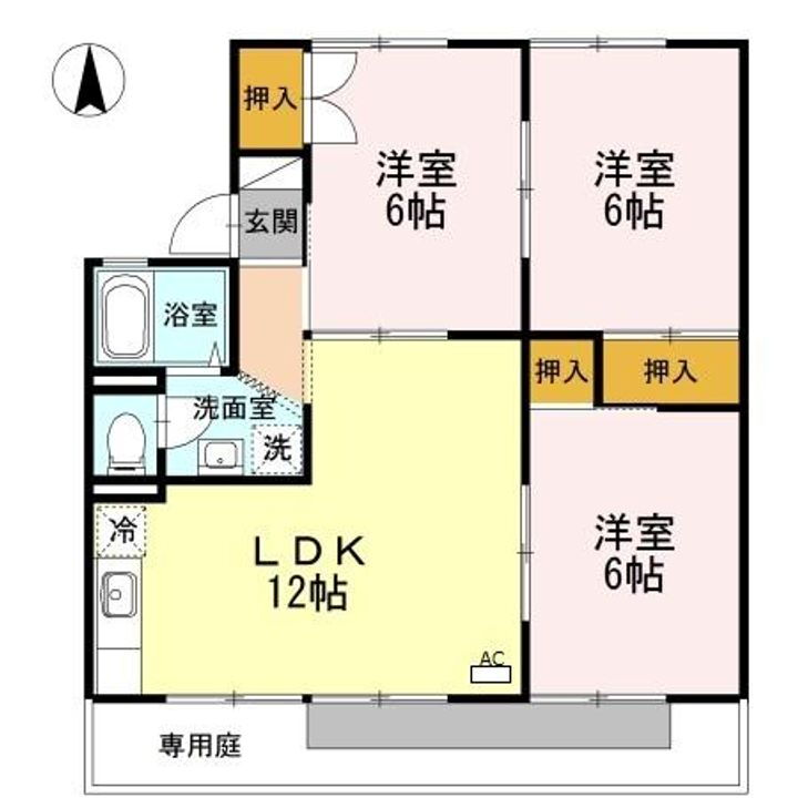 ノーブル清水　Ａ棟 1階 3LDK 賃貸物件詳細