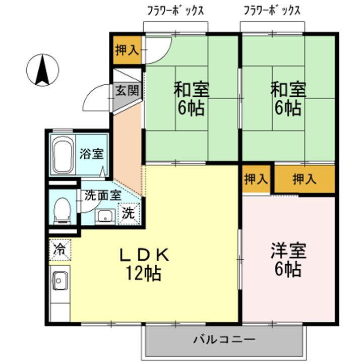 サンライズ原田　Ａ棟　 2階 3LDK 賃貸物件詳細