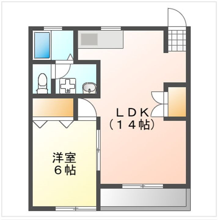 ララ松崎 2階 1LDK 賃貸物件詳細