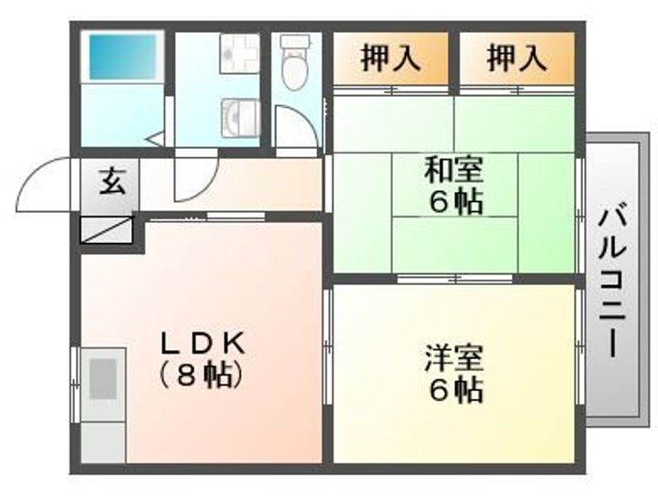 岡山県岡山市南区浦安本町 東中央町駅 2LDK アパート 賃貸物件詳細