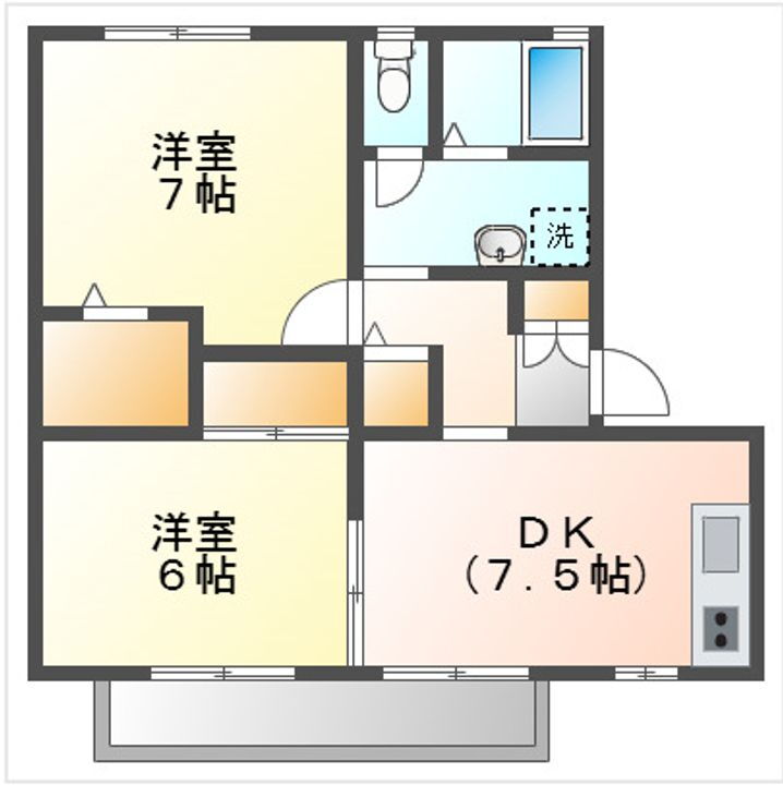 岡山県岡山市中区関 高島駅 2DK アパート 賃貸物件詳細