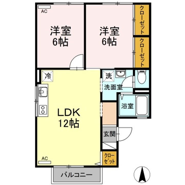 岡山県岡山市北区西古松１丁目 大元駅 2LDK アパート 賃貸物件詳細
