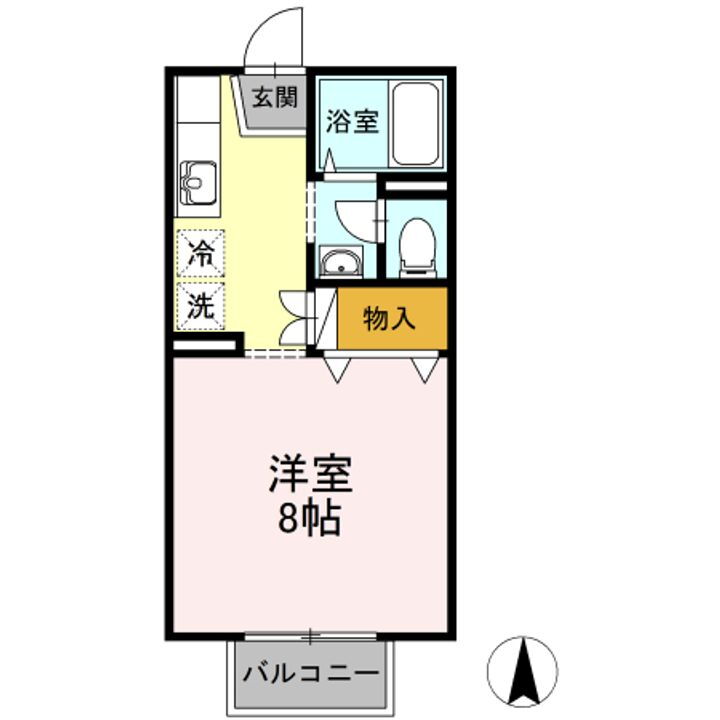 岡山県岡山市北区野殿東町 大安寺駅 1K アパート 賃貸物件詳細