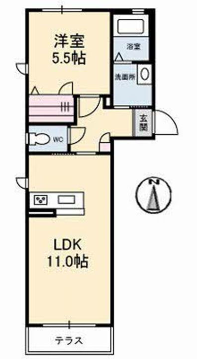 岡山県岡山市北区三野２丁目 法界院駅 1LDK アパート 賃貸物件詳細