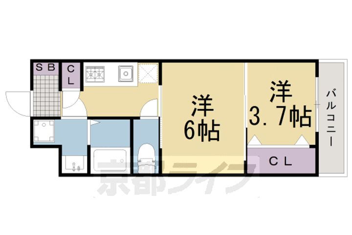 京都府京都市中京区聚楽廻西町 二条駅 2K マンション 賃貸物件詳細