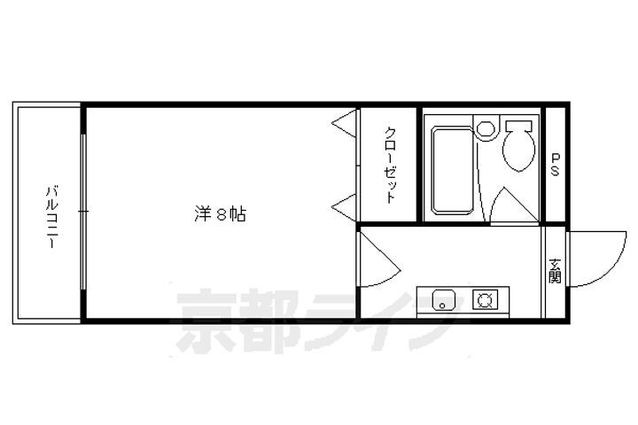 京都府京都市南区吉祥院長田町 西大路駅 1K マンション 賃貸物件詳細