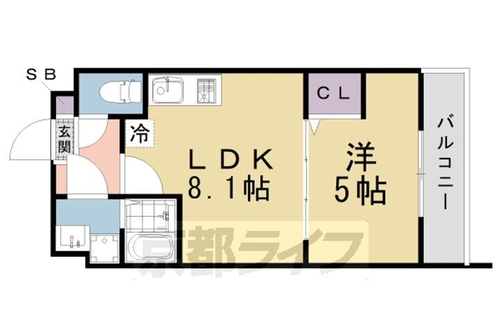 クレアーレ伏見北 1階 1LDK 賃貸物件詳細