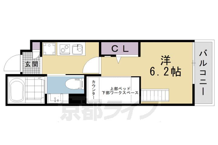 京都府京都市北区出雲路松ノ下町 北大路駅 1K アパート 賃貸物件詳細