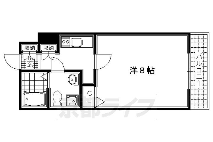 京都府京都市右京区西京極西大丸町 西京極駅 1K マンション 賃貸物件詳細