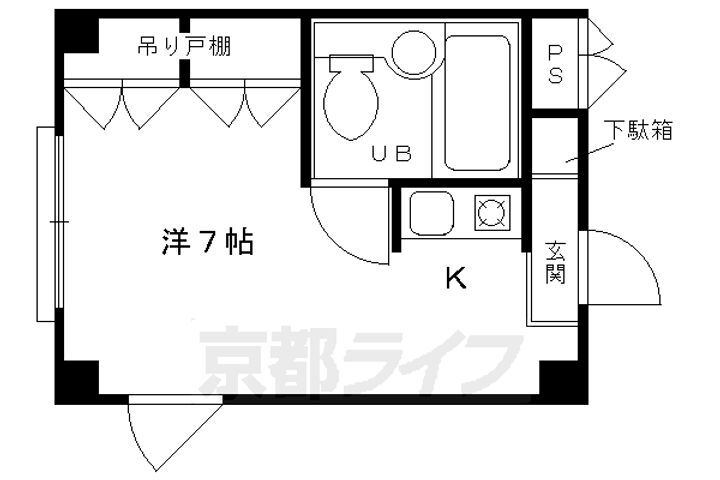 京都府京都市右京区西院北矢掛町 西院駅 1K マンション 賃貸物件詳細