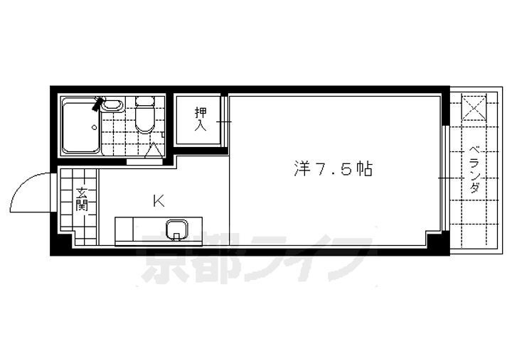 京都府京都市南区唐橋堂ノ前町 西大路駅 1K マンション 賃貸物件詳細