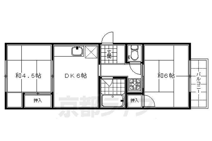 京都府京都市南区吉祥院東砂ノ町 西大路駅 2DK マンション 賃貸物件詳細