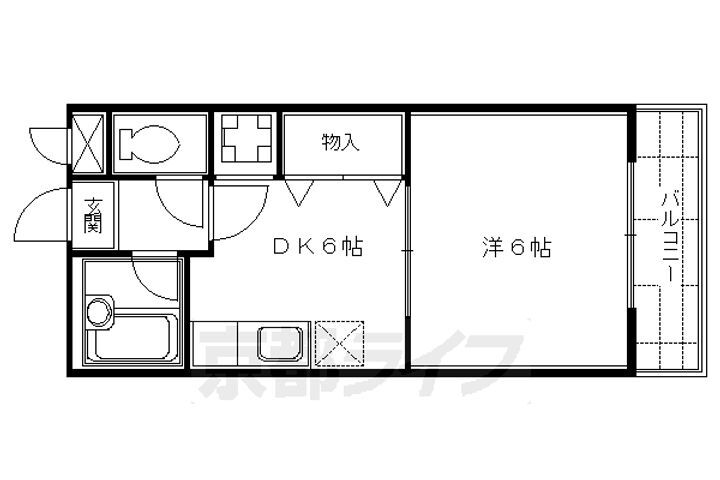 京都府京都市伏見区竹田真幡木町 竹田駅 1DK マンション 賃貸物件詳細