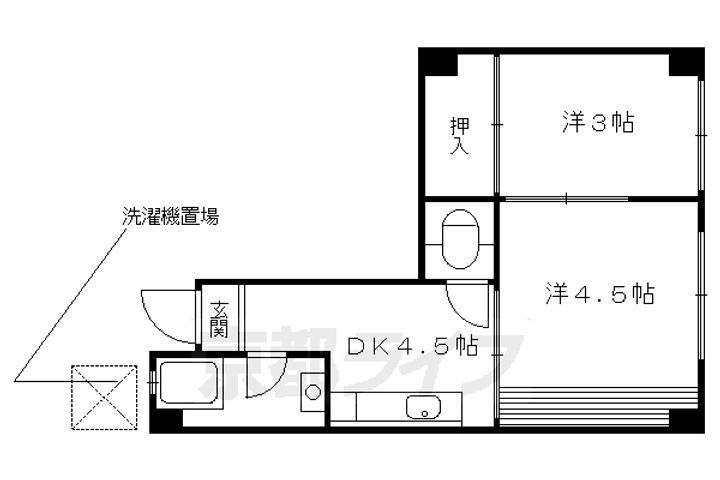 京都府京都市伏見区深草下川原町 くいな橋駅 2DK マンション 賃貸物件詳細