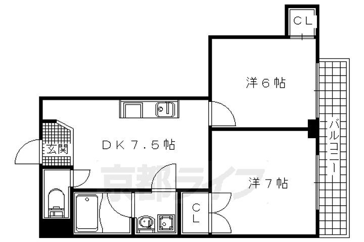 京都府宇治市小倉町 小倉駅 2DK マンション 賃貸物件詳細