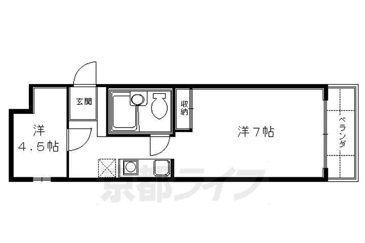 京都府京都市伏見区深草西浦町７丁目 藤森駅 2K マンション 賃貸物件詳細
