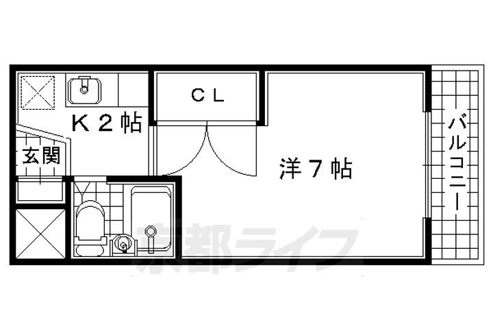 京都府城陽市平川 大久保駅 1K マンション 賃貸物件詳細