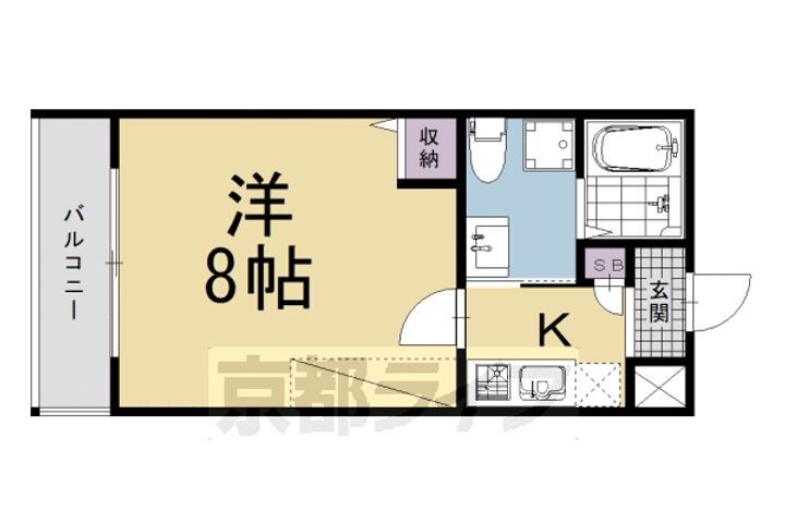 Ｇｌａｄｖｉｓ二条式部 1階 1K 賃貸物件詳細