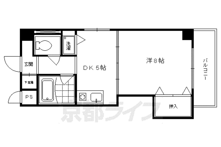 京都府京都市右京区西院松井町 西院駅 1DK マンション 賃貸物件詳細