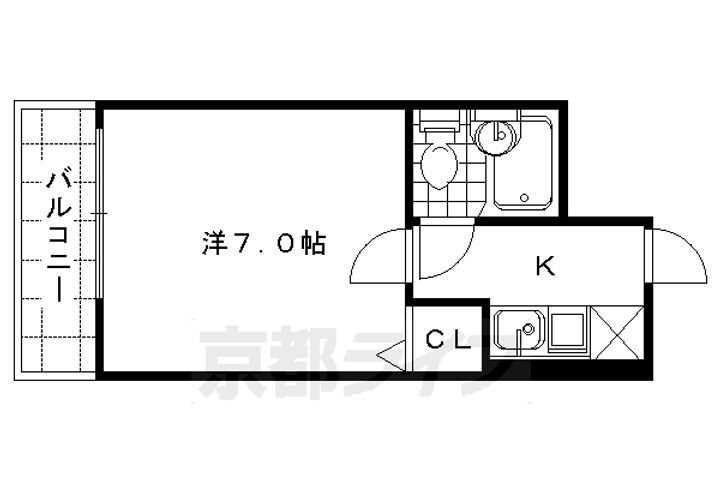 京都府京都市右京区西京極西大丸町 西京極駅 1K マンション 賃貸物件詳細