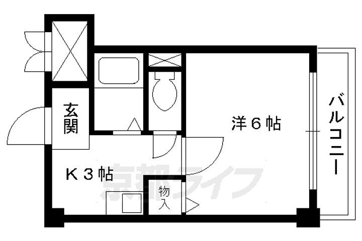 京都府京都市右京区西院東貝川町 西院駅 1K マンション 賃貸物件詳細