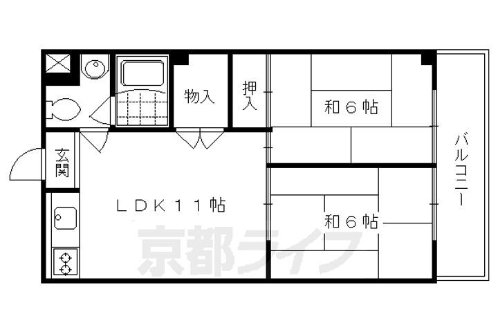 京都府京都市右京区梅津高畝町 太秦天神川駅 2LDK マンション 賃貸物件詳細