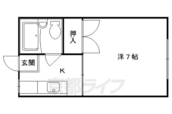 京都府京都市右京区常盤出口町 花園駅 1K アパート 賃貸物件詳細