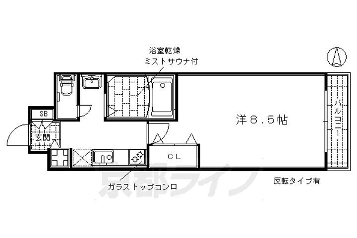 京都府京都市右京区西院西貝川町 西院駅 1K マンション 賃貸物件詳細