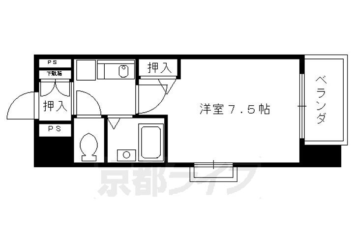 京都府京都市下京区麓町 五条駅 1K マンション 賃貸物件詳細