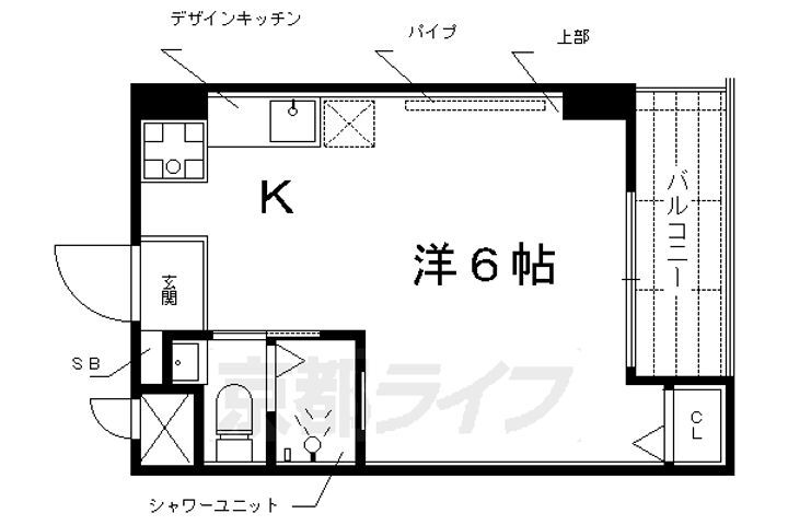 京都府京都市中京区三文字町 大宮駅 1K マンション 賃貸物件詳細