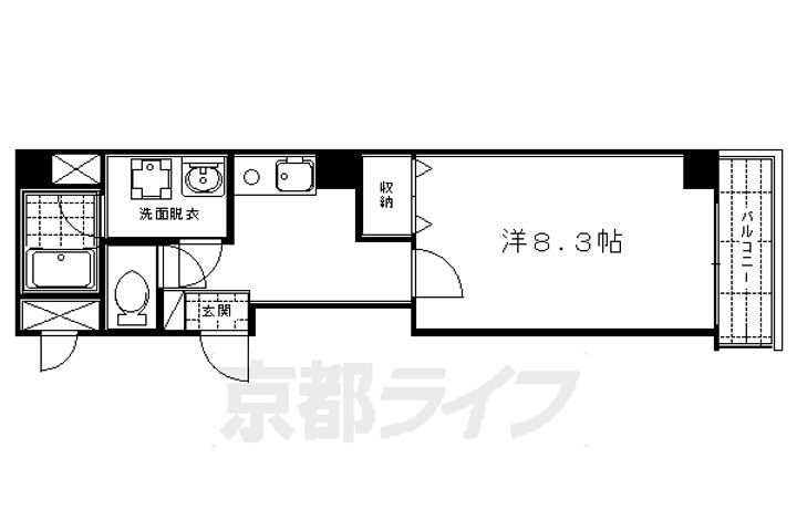 京都府京都市下京区高辻大宮町 大宮駅 1K マンション 賃貸物件詳細