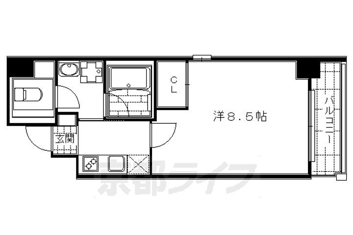 京都府京都市下京区上五条町 大宮駅 1K マンション 賃貸物件詳細