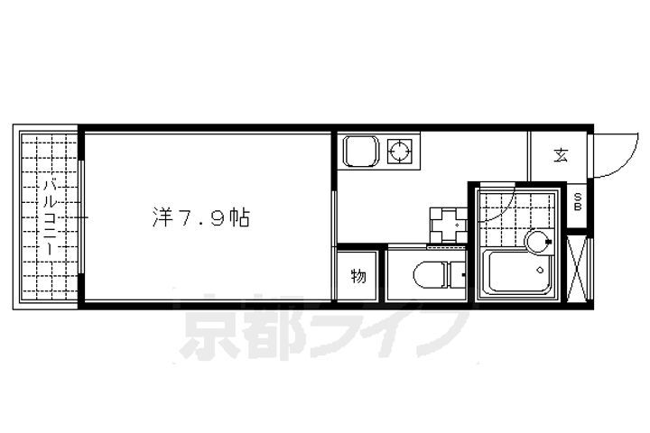 京都府京都市東山区唐戸鼻町 東山駅 1K マンション 賃貸物件詳細