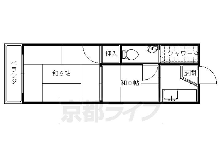 京都府京都市左京区北白川東平井町 出町柳駅 2K マンション 賃貸物件詳細