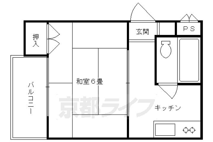 京都府京都市北区小山中溝町 鞍馬口駅 1K マンション 賃貸物件詳細
