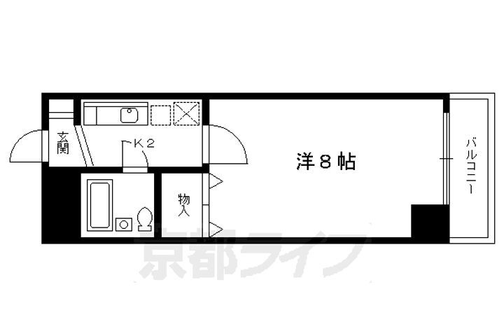 京都府京都市左京区松ケ崎西山 北山駅 1K マンション 賃貸物件詳細