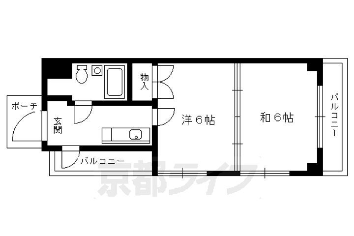 京都府京都市左京区一乗寺地蔵本町 茶山・京都芸術大学駅 2K マンション 賃貸物件詳細