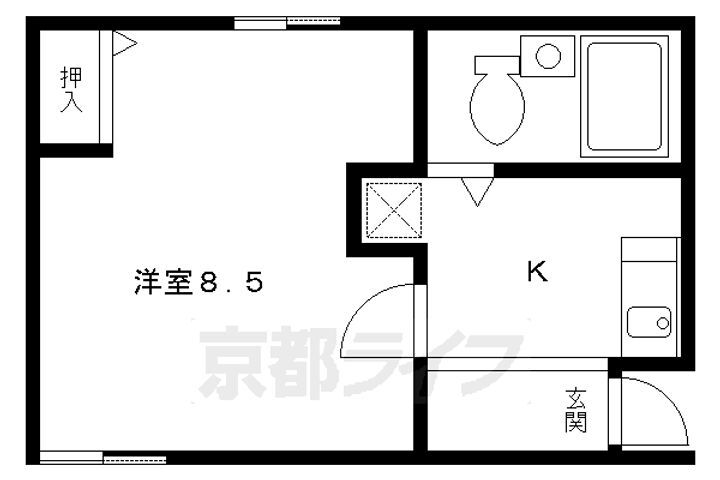 京都府京都市北区小山花ノ木町 北大路駅 1K アパート 賃貸物件詳細