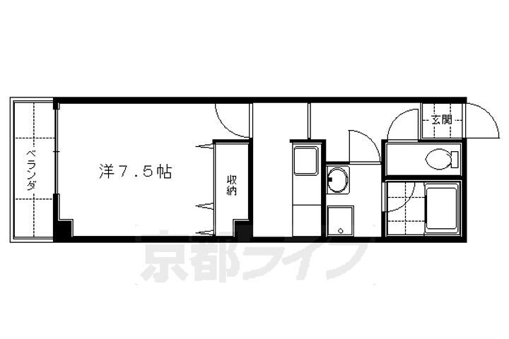 京都府京都市伏見区深草西浦町８丁目 藤森駅 1K マンション 賃貸物件詳細