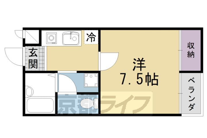 京都府京都市伏見区紺屋町 丹波橋駅 1K マンション 賃貸物件詳細