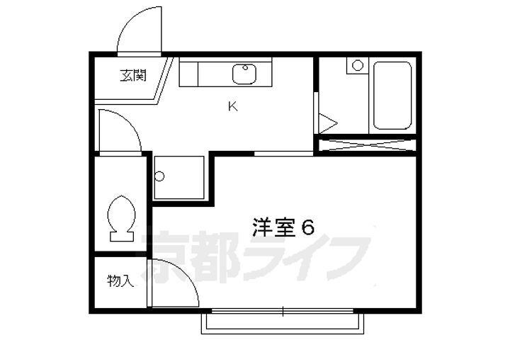 京都府京都市伏見区御駕籠町 丹波橋駅 1K アパート 賃貸物件詳細