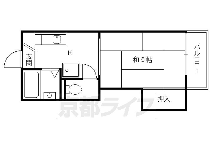 京都府京都市伏見区京町北８丁目 丹波橋駅 1K アパート 賃貸物件詳細
