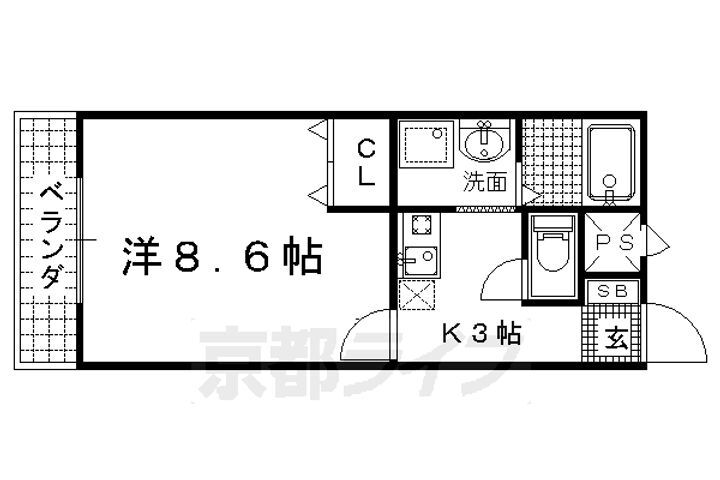 京都府京都市伏見区向島庚申町 向島駅 1K アパート 賃貸物件詳細