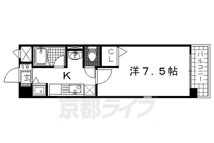 京都府京都市伏見区聚楽町１丁目 丹波橋駅 1K マンション 賃貸物件詳細