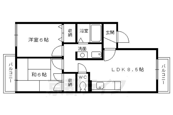 京都府京都市北区西賀茂柿ノ木町 北大路駅 2DK アパート 賃貸物件詳細