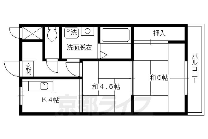 京都府京都市右京区嵯峨野嵯峨ノ段町 太秦駅 2K マンション 賃貸物件詳細