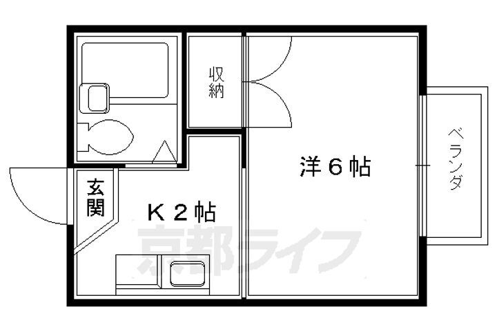 京都府京都市南区唐橋西寺町 西大路駅 1K アパート 賃貸物件詳細