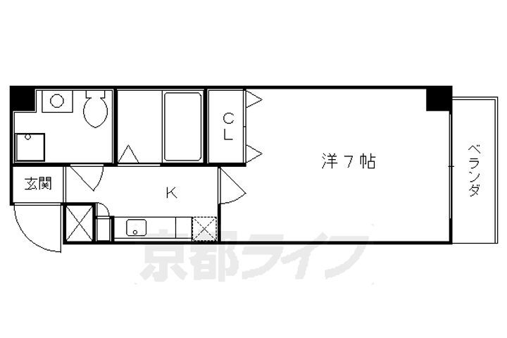 ラクティー四条寺町 7階 1K 賃貸物件詳細