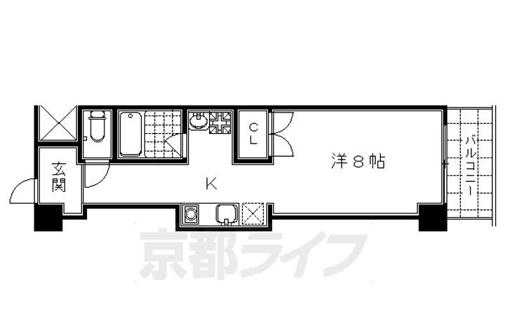 ＫＩＮＤ（ＥＮ）Ⅲ　南館 2階 1K 賃貸物件詳細