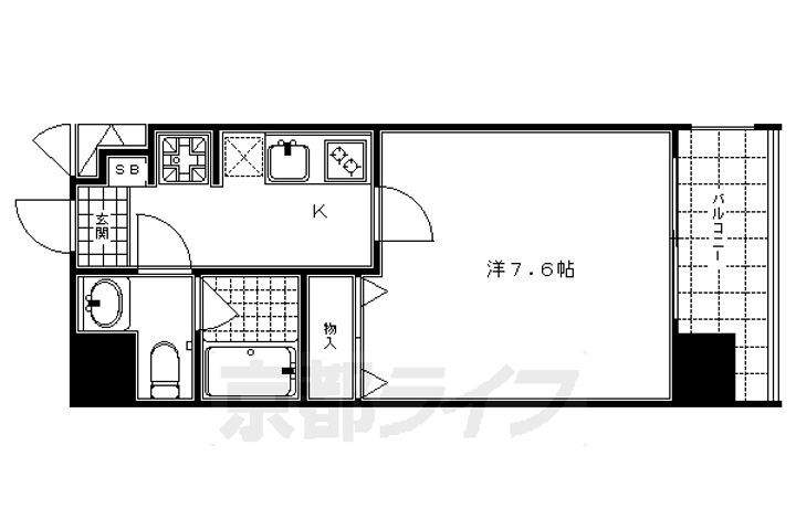 京都府京都市南区吉祥院清水町 西大路駅 1K マンション 賃貸物件詳細